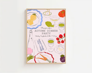 Autumn Dinner Party Plakat - 21 x 29.7 cm - Nellastore