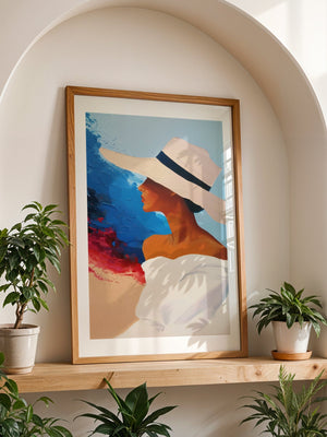 Azure And White Plakat - 21 x 29.7 cm (A4) - Nellastore