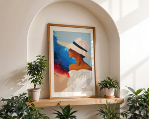 Azure And White Plakat - 21 x 29.7 cm (A4) - Nellastore