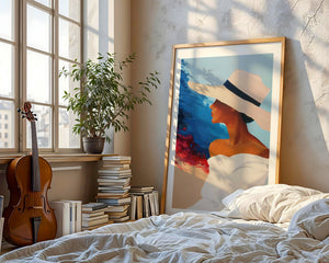 Azure And White Plakat - 21 x 29.7 cm (A4) - Nellastore