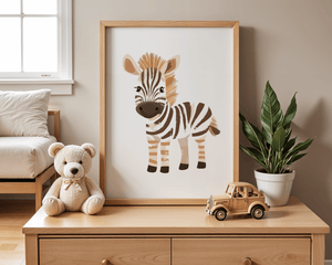 Baby Zebra Plakat - 21 x 29.7 cm (A4) - Nellastore