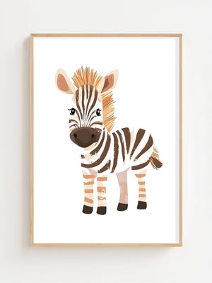 Baby Zebra Plakat - 21 x 29.7 cm (A4) - Nellastore
