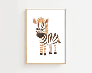 Baby Zebra Plakat - 21 x 29.7 cm (A4) - Nellastore