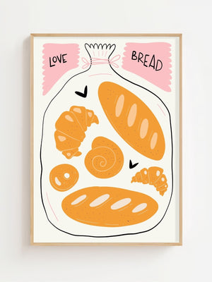 Bakery Love Jar Plakat - 21 x 29.7 cm - Nellastore