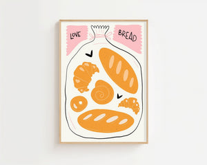 Bakery Love Jar Plakat - 21 x 29.7 cm - Nellastore