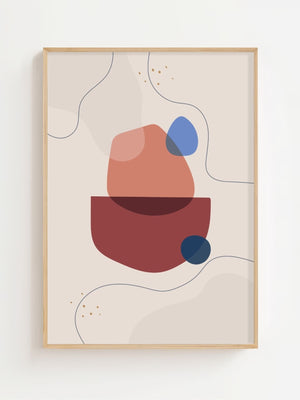 Balanced Forms Terracotta Plakat - 21 x 29.7 cm - Nellastore