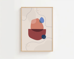 Balanced Forms Terracotta Plakat - 21 x 29.7 cm - Nellastore