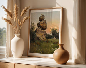 Balanced Rocks At Sunset Plakat - 21 x 29.7 cm (A4) - Nellastore