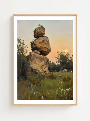 Balanced Rocks At Sunset Plakat - 21 x 29.7 cm (A4) - Nellastore