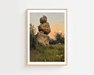 Balanced Rocks At Sunset Plakat - 21 x 29.7 cm (A4) - Nellastore