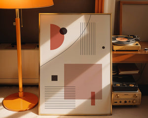 Bauhaus Geometry Terracotta Plakat - 21 x 29.7 cm - Nellastore