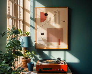 Bauhaus Geometry Terracotta Plakat - 21 x 29.7 cm - Nellastore