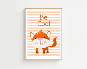 Be Cool Fox Plakat - 21 x 29.7 cm (A4) - Nellastore