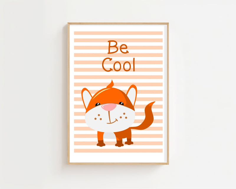 Be Cool Fox Plakat - 21 x 29.7 cm (A4) - Nellastore