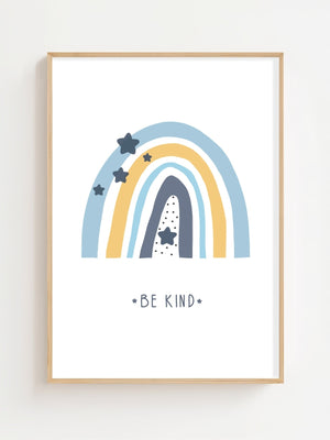 Be Kind Rainbow Plakat - 21 x 29.7 cm (A4) - Nellastore