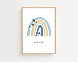 Be Kind Rainbow Plakat - 21 x 29.7 cm (A4) - Nellastore