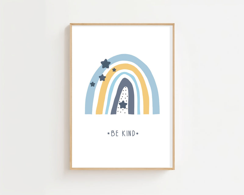 Be Kind Rainbow Plakat - 21 x 29.7 cm (A4) - Nellastore