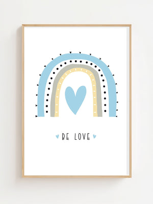 Be Love Rainbow Plakat - 21 x 29.7 cm (A4) - Nellastore