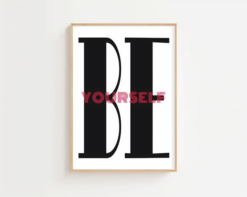Be Yourself Plakat - 21 x 29.7 cm (A4) - Nellastore