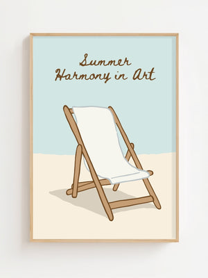 Beach Chair Harmony Plakat - 21 x 29.7 cm - Nellastore