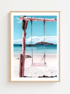 Beach Swing Plakat - 21 x 29.7 cm (A4) - Nellastore