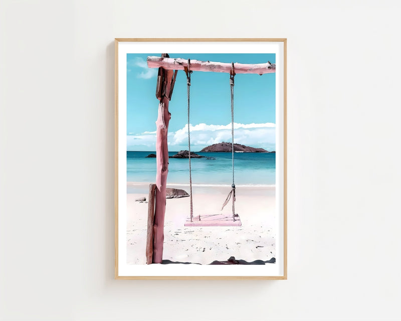 Beach Swing Plakat - 21 x 29.7 cm (A4) - Nellastore