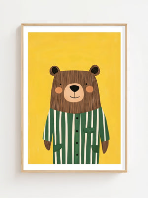 Bear In Pyjamas Plakat - 21 x 29.7 cm (A4) - Nellastore
