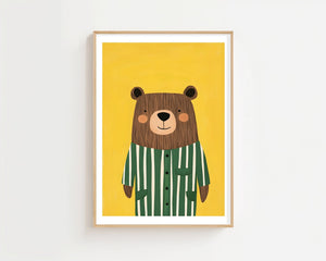 Bear In Pyjamas Plakat - 21 x 29.7 cm (A4) - Nellastore