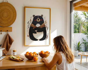Bear With Scarf Plakat - 21 x 29.7 cm (A4) - Nellastore