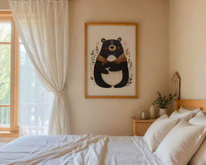 Bear With Scarf Plakat - 21 x 29.7 cm (A4) - Nellastore