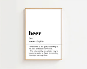 Beer Plakat - 21 x 29.7 cm (A4) - Nellastore