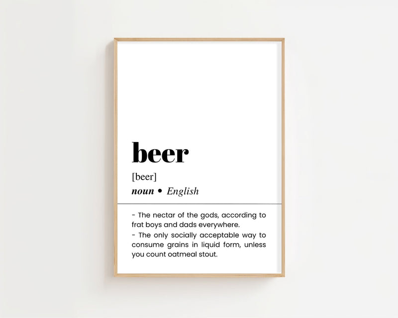 Beer Plakat - 21 x 29.7 cm (A4) - Nellastore
