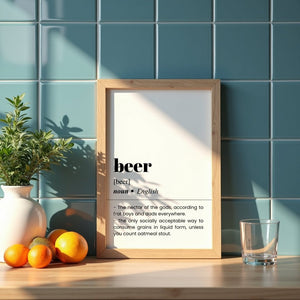 Beer Plakat - 21 x 29.7 cm (A4) - Nellastore