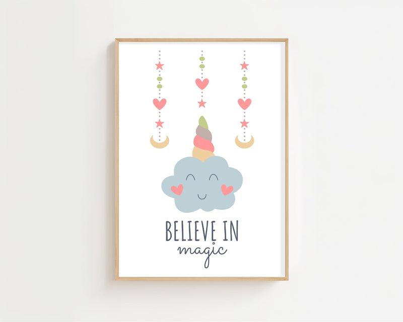 Believe In Magic Plakat - 21 x 29.7 cm (A4) - Nellastore