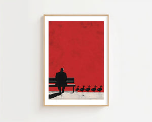 Bench And Ducks Plakat - 21 x 29.7 cm (A4) - Nellastore