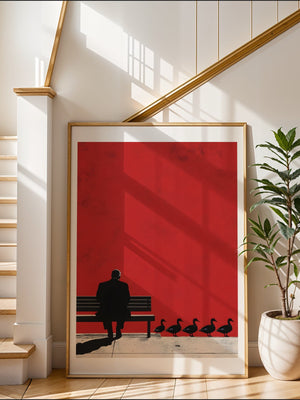 Bench And Ducks Plakat - 21 x 29.7 cm (A4) - Nellastore