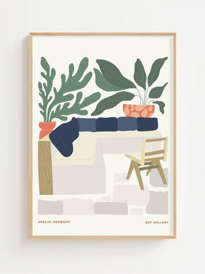 Berlin Corner Green Plakat - 21 x 29.7 cm - Nellastore