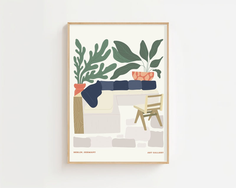 Berlin Corner Green Plakat - 21 x 29.7 cm - Nellastore