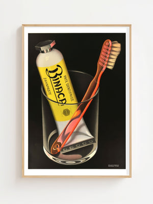 Binaca Zahnpaste Plakat - 21 x 29.7 cm (A4) - Nellastore