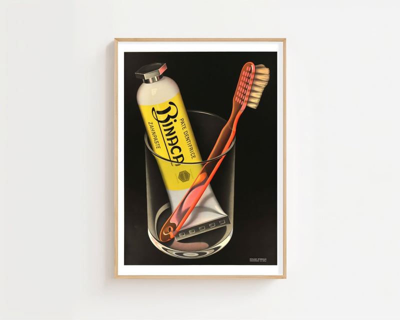 Binaca Zahnpaste Plakat - 21 x 29.7 cm (A4) - Nellastore