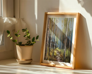 Birch Forest Path Plakat - 21 x 29.7 cm (A4) - Nellastore