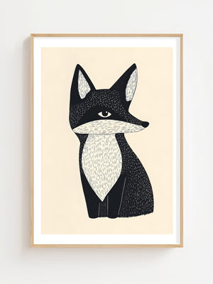 Black Fox Plakat - 21 x 29.7 cm (A4) - Nellastore