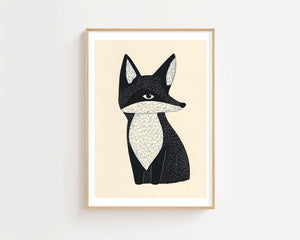 Black Fox Plakat - 21 x 29.7 cm (A4) - Nellastore