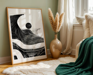 Black Sphere On Cliff Plakat - 21 x 29.7 cm (A4) - Nellastore