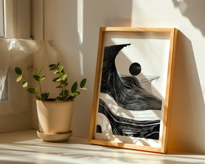Black Sphere On Cliff Plakat - 21 x 29.7 cm (A4) - Nellastore