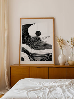 Black Sphere On Cliff Plakat - 21 x 29.7 cm (A4) - Nellastore