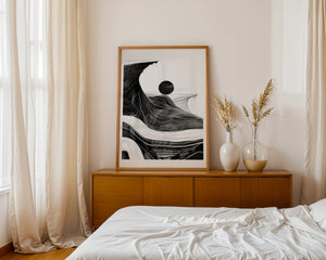 Black Sphere On Cliff Plakat - 21 x 29.7 cm (A4) - Nellastore