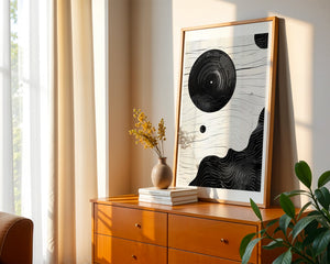 Black Vinyl Circle Plakat - 21 x 29.7 cm (A4) - Nellastore