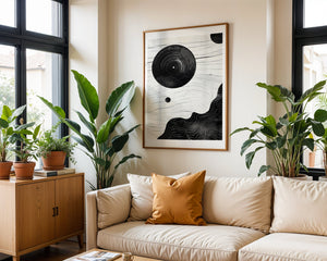 Black Vinyl Circle Plakat - 21 x 29.7 cm (A4) - Nellastore