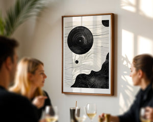 Black Vinyl Circle Plakat - 21 x 29.7 cm (A4) - Nellastore